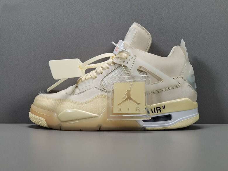 OFF-WHITE x Air Jordan 4 ‘Sail’ Replica For Sale CV9388-100