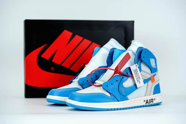 AIR JORDAN 1 REPS OFF-WHITE BLUE “UNC” UNIVERSITY BLUE AQ0818-148