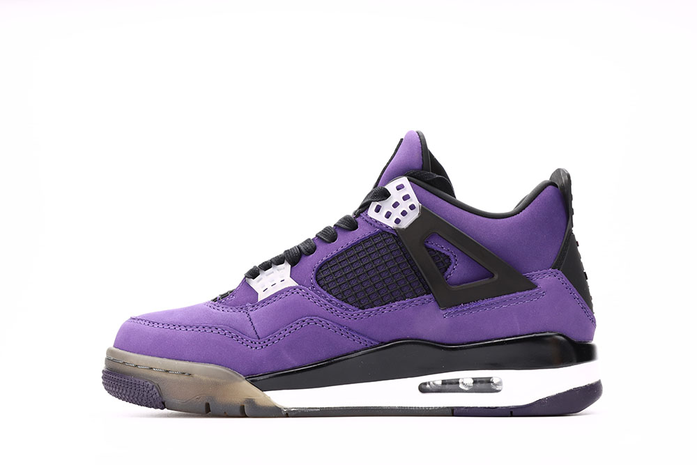 Travis Scott x Air Jordan 4 Retro ‘Purple Suede – Black Midsole’ Replica 766296 LN4