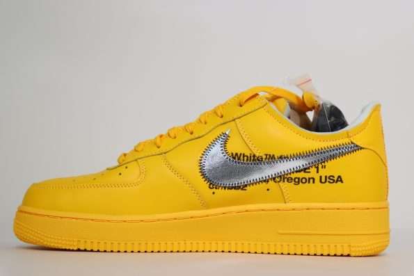 Nike Air Force 1 Low Off-White ICA University Gold Replica DD1876-700