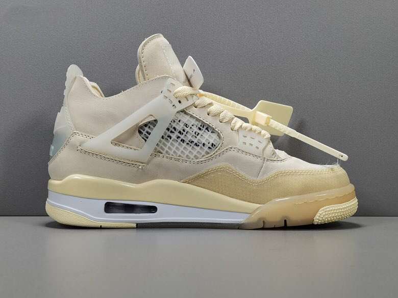 OFF-WHITE x Air Jordan 4 ‘Sail’ Replica For Sale CV9388-100