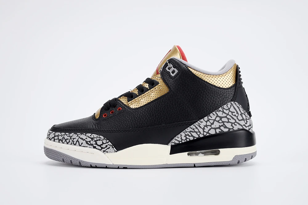 Air Jordan 3 “Black Cement Gold” 2022 Replica CK9246-067