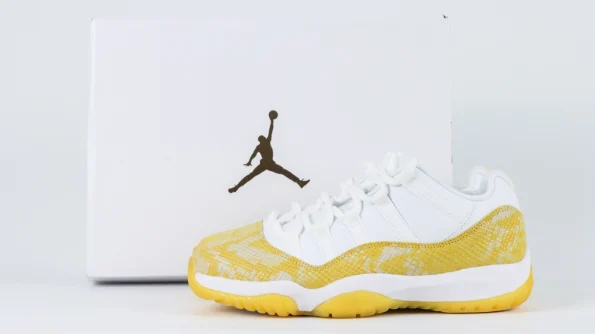 Air Jordan 11 Low ‘Yellow Snakeskin’ Reps AH7860 107