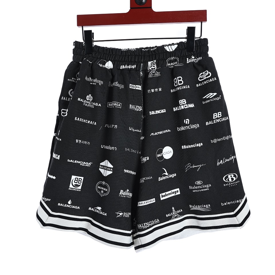 YESKICKS Balenciaga Monogram Logo Casual Shorts Pants for Men