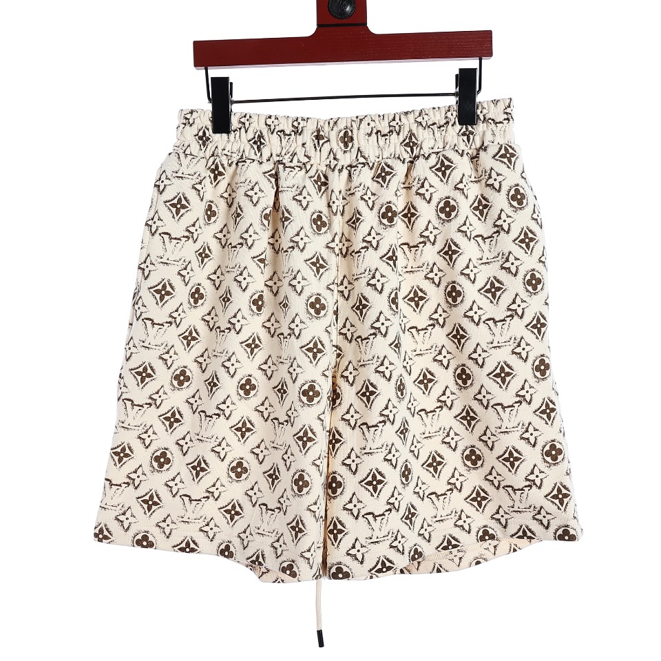 YESKICKS Louis Vuitton Monogram Five-Point Casual Shorts Pants For Unisex