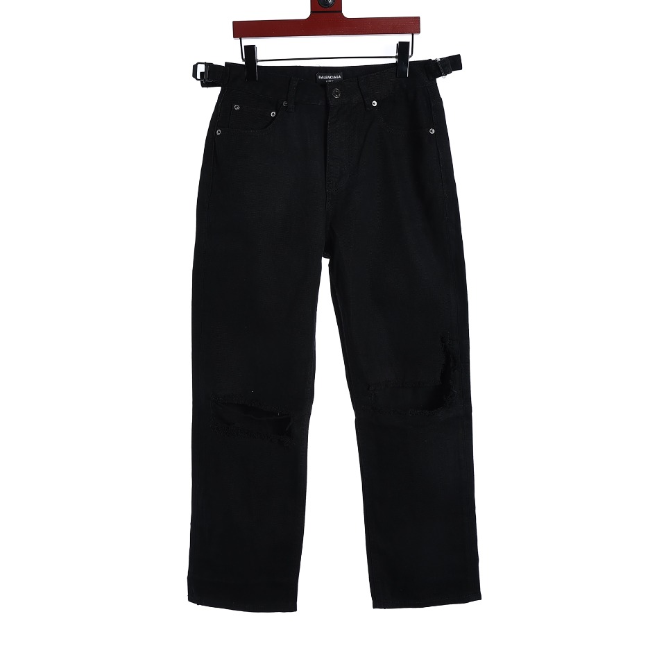 YESKICKS Balenciaga Knife Cut Knee Jeans for Unisex