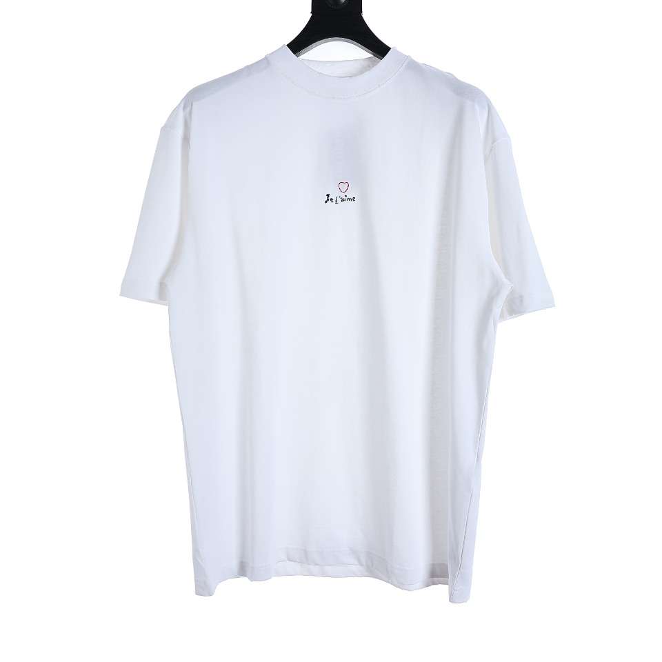 YESKICKS Balenciaga Letter Print Couple’s Clothing T-Shirt For Unisex Black And White