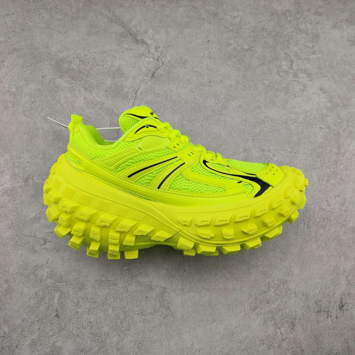 YESKICKS Balenxiaga Defender Rubber Platform Bouncer Sneaker in Neon Green Replica