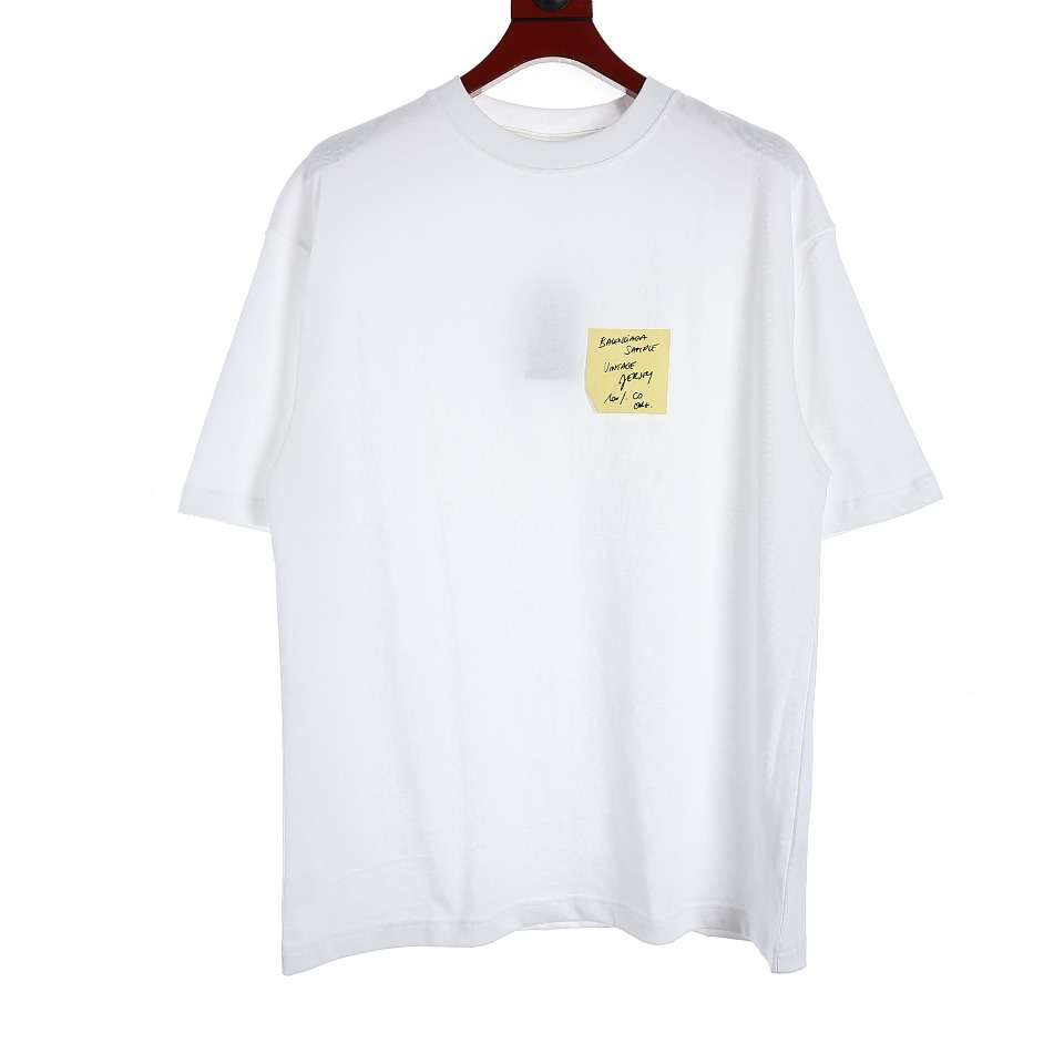 YESKICKS Balenciaga Removable Sticky Notes Short Sleeve T-Shirt For Unisex