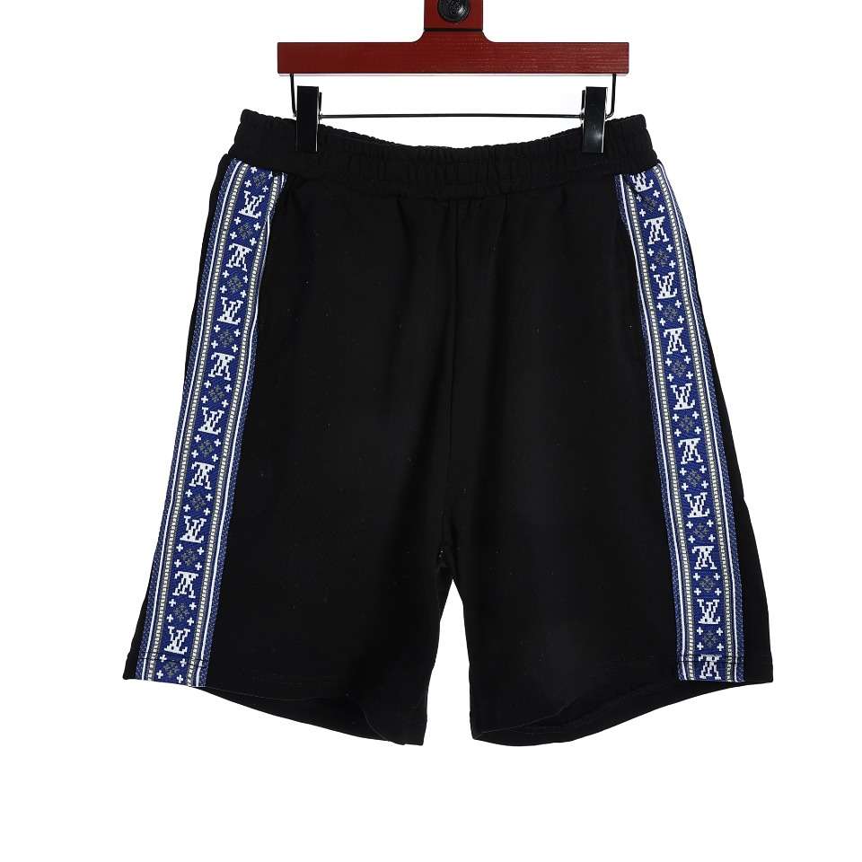 YESKICKS Louis Vuitton Side Blue Webbing Shorts Pants For Unisex