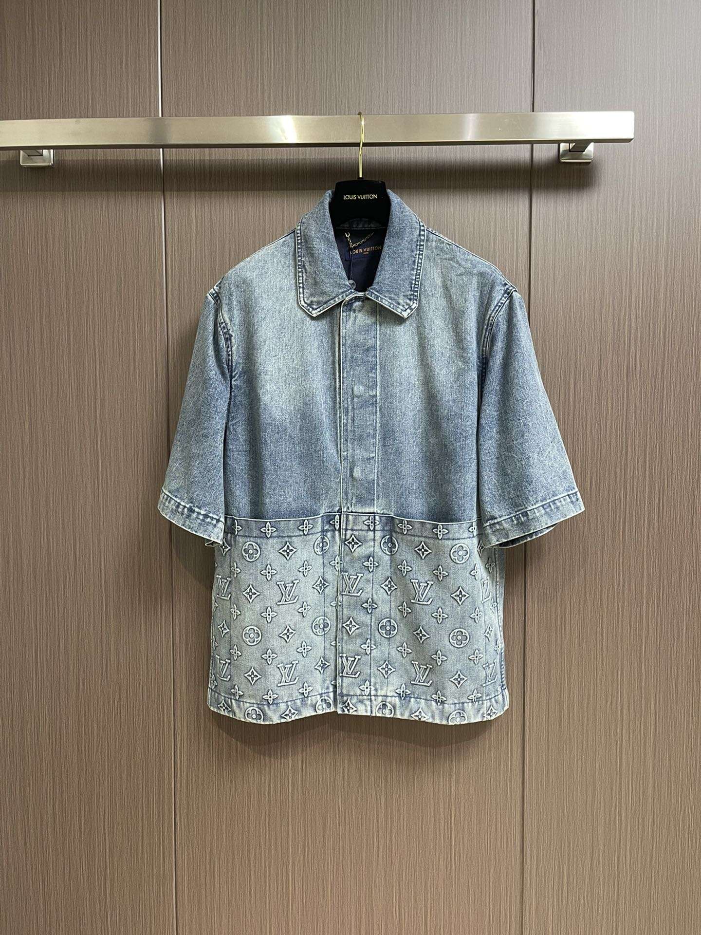 YESKICKS Louis Vuitton Monogram Denim Street Style Cotton Short Sleeves