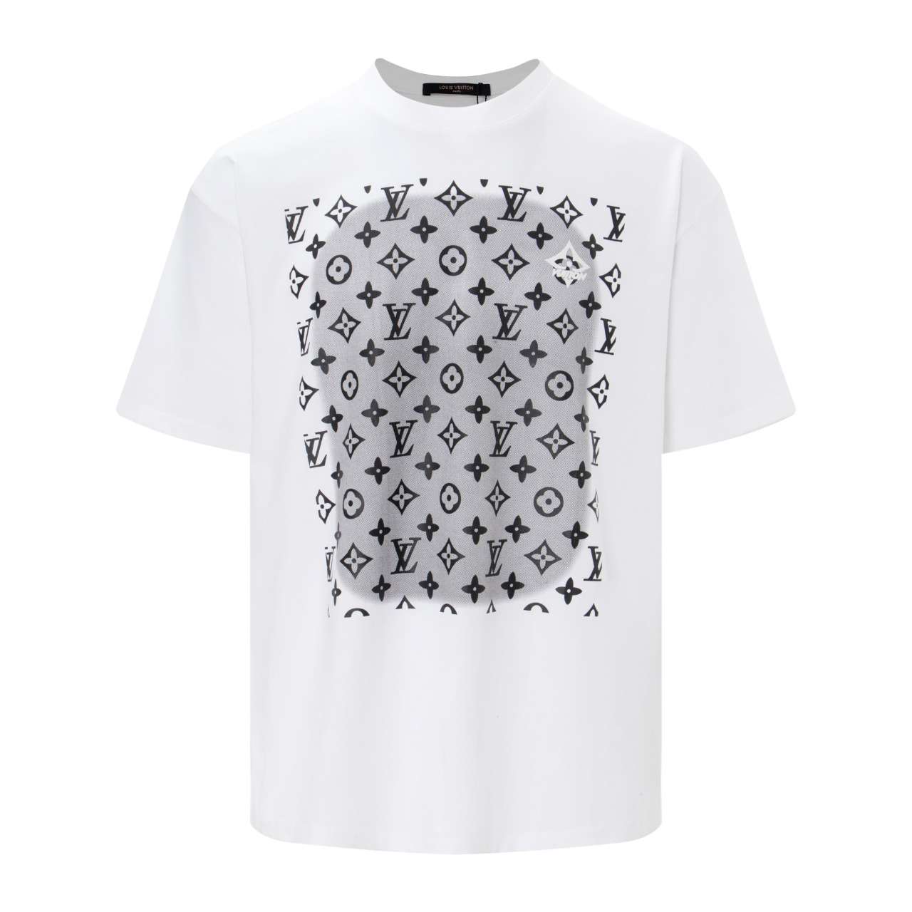 YESKICKS Louis Vuitton Logo Print T-Shirt For Unisex Black And White