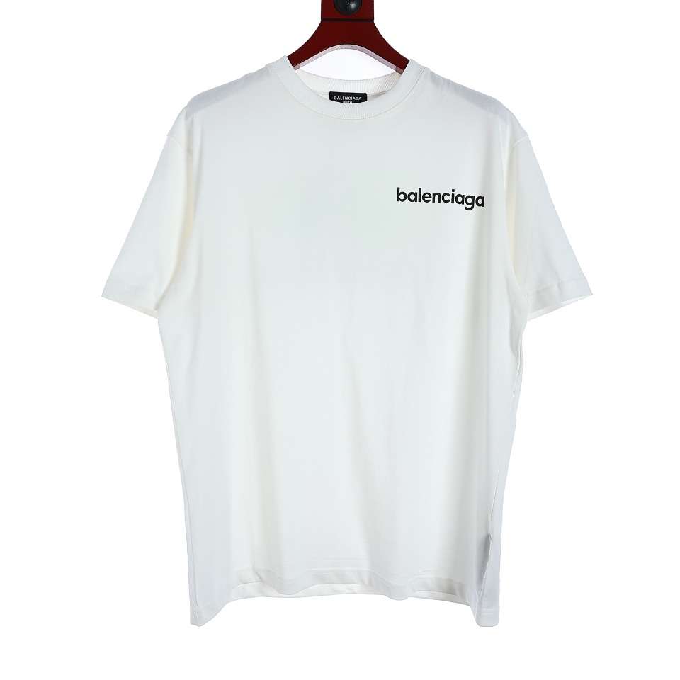 YESKICKS Balenciaga Fluorescent Green Foam Logo Pattern T-shirt for Unisex Black And White