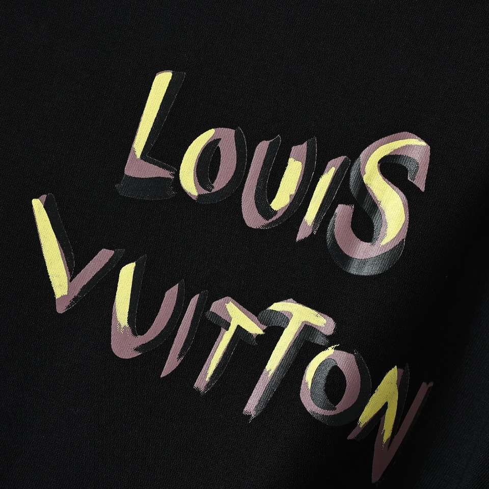 YESKICKS Louis Vuitton Fox Print Crew Neck T-Shirt For Unisex Black And White