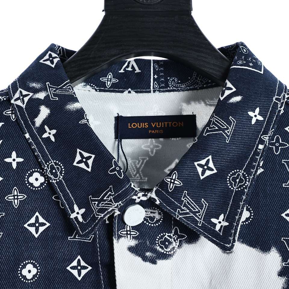 YESKICKS Louis Vuitton Monogram Denim Jacket For Unisex