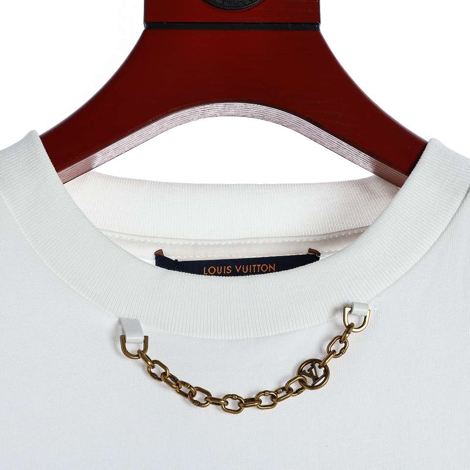 YESKICKS Louis Vuitton Chain Print Short Sleeve T-Shirt For Unisex