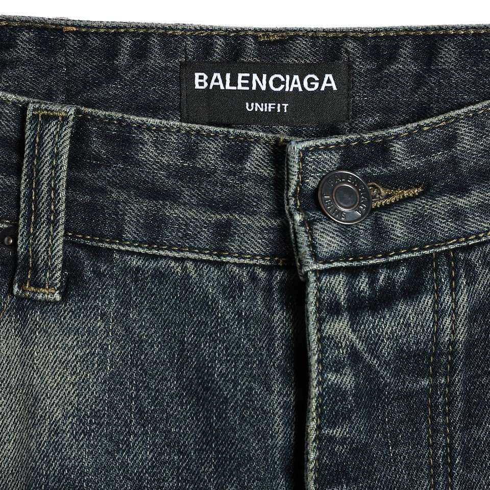 YESKICKS Balenciaga Washed And Distressed Denim Jeans For Unisex