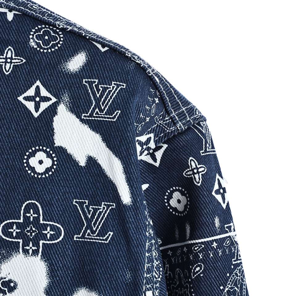 YESKICKS Louis Vuitton Monogram Denim Jacket For Unisex