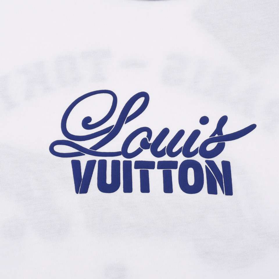 YESKICKS Louis Vuitton Colorblocked Raglan Sleeves T-shirt for Unisex Black and Blue