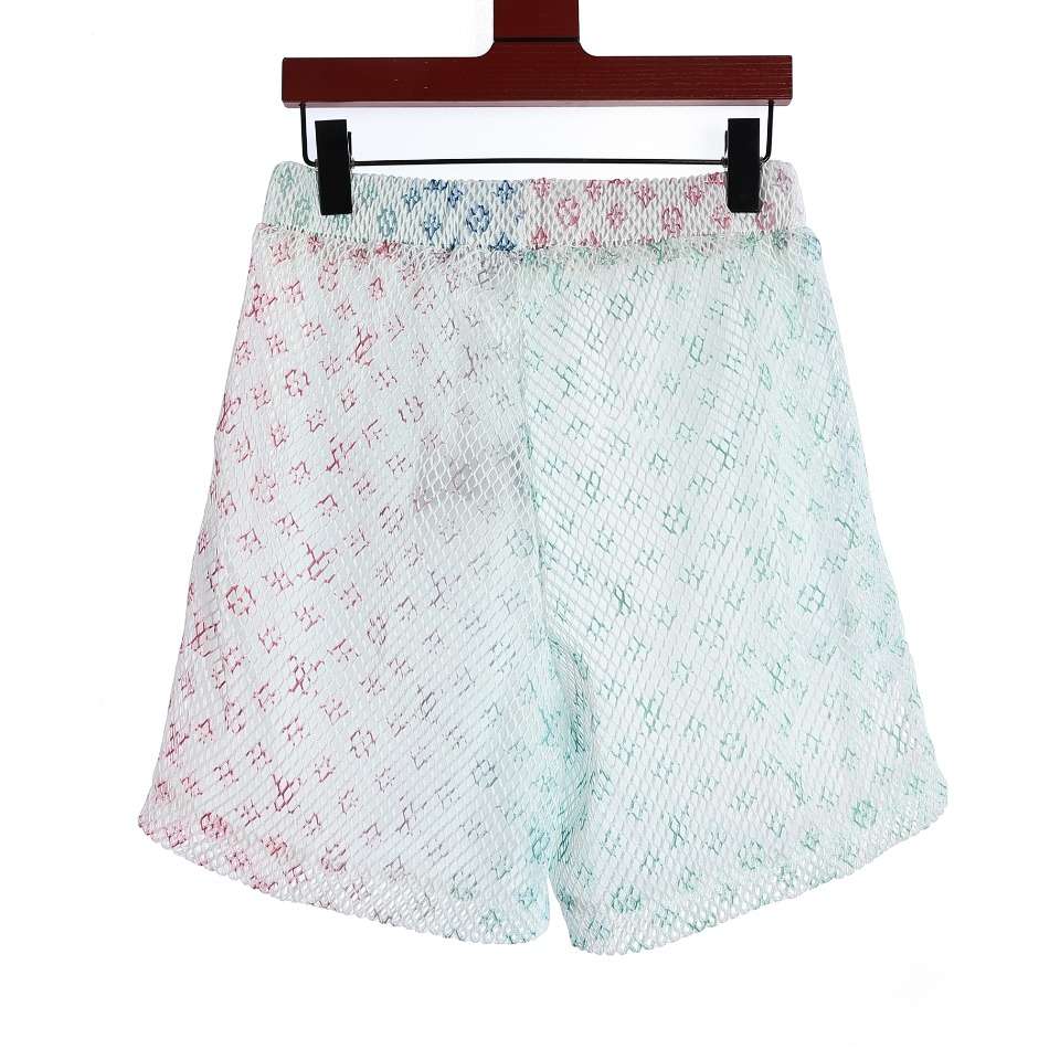 YESKICKS Louis Vuitton Monogram Gradient Mesh Shorts Pants For Unisex