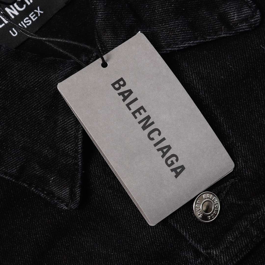 YESKICKS Balenciaga Street Style Long Denim Jacket for Unisex