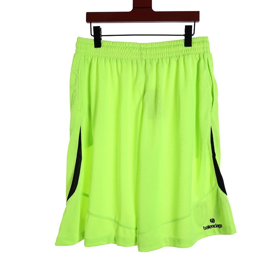 YESKICKS Balenciaga Fluorescent Embroidered Patchwork Shorts Pants for Unisex