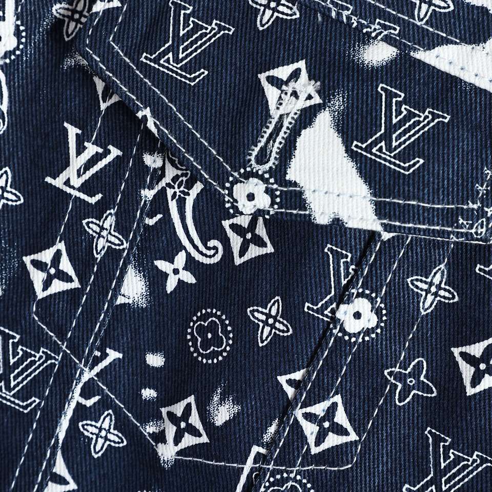 YESKICKS Louis Vuitton Monogram Denim Jacket For Unisex