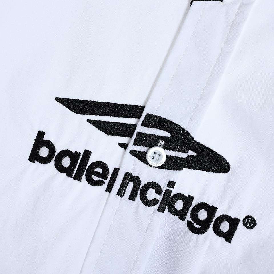 YESKICKS Balenciaga Panda Patchwork Black And White Embroidered Letter Long Sleeve Shirt For Unisex