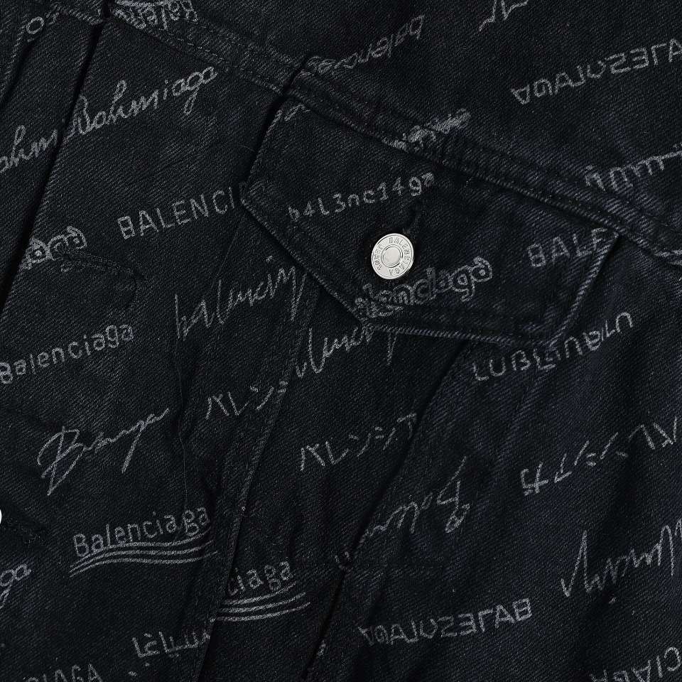 YESKICKS Balenciaga Monogram Denim Jacket For Unisex