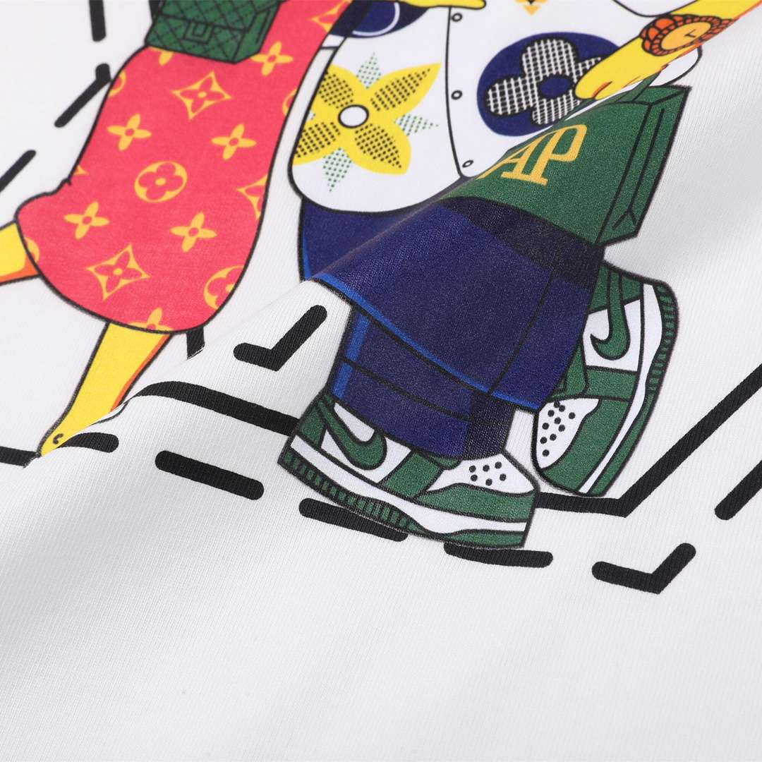 YESKICKS Louis Vuitton The Simpsons Print T-shirt for Unisex