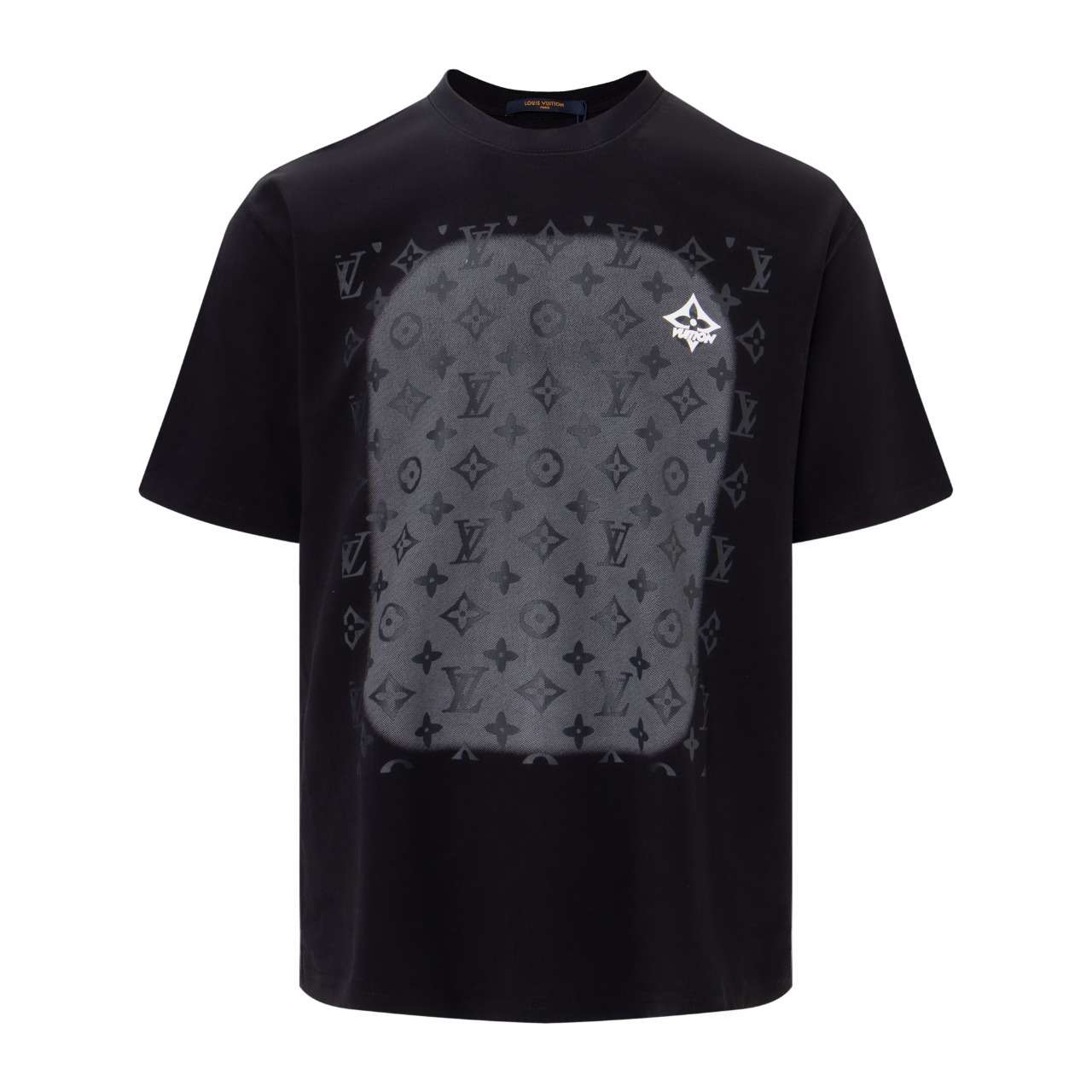 YESKICKS Louis Vuitton Logo Print T-Shirt For Unisex Black And White