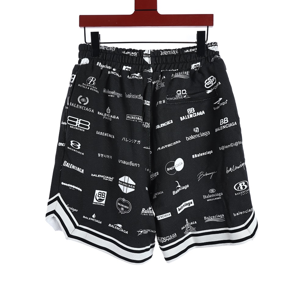 YESKICKS Balenciaga Monogram Logo Casual Shorts Pants for Men