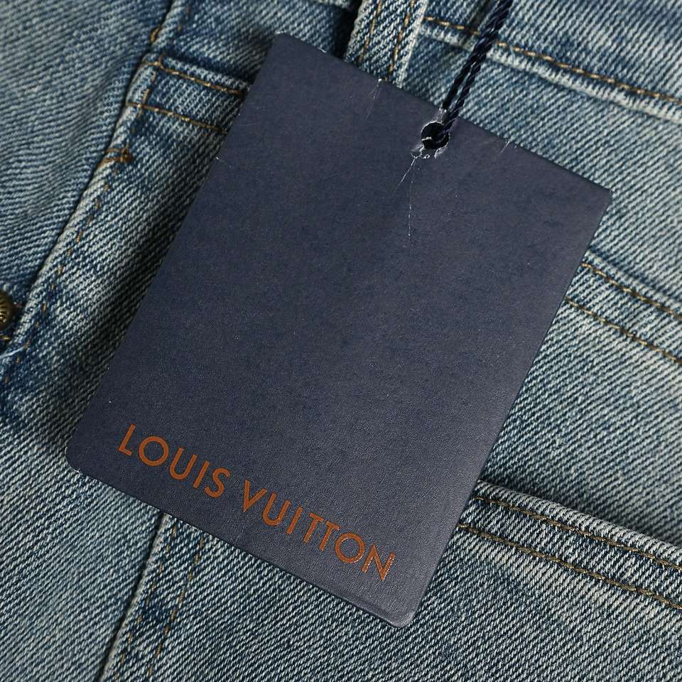 YESKICKS Louis Vuitton Logo Print Jeans For Unisex