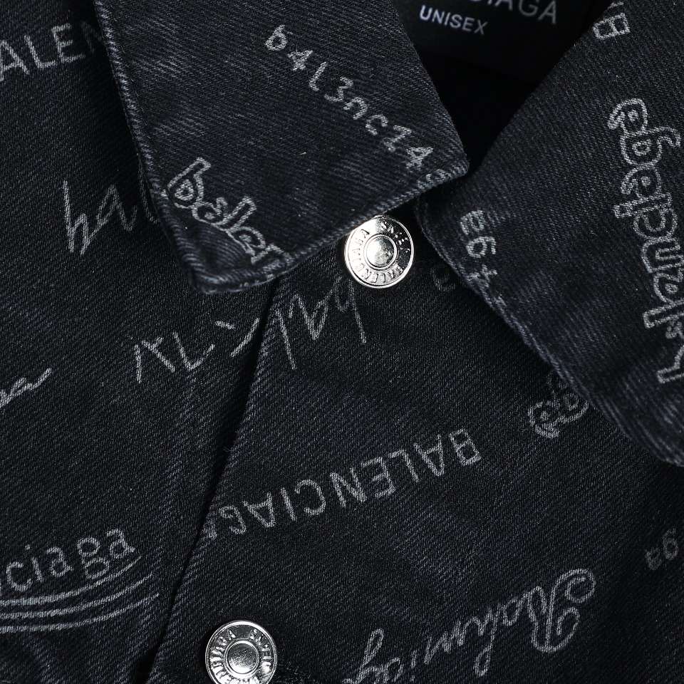 YESKICKS Balenciaga Monogram Denim Jacket For Unisex