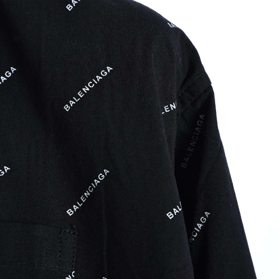 YESKICKS Balenciaga Monogram Logo Letter Print Long-Sleeved Shirt for Unisex