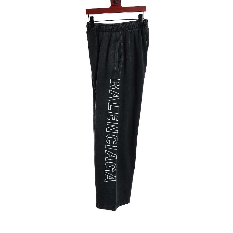 YESKICKS Balenciaga Side-Washed Embroidered Pants For Unisex