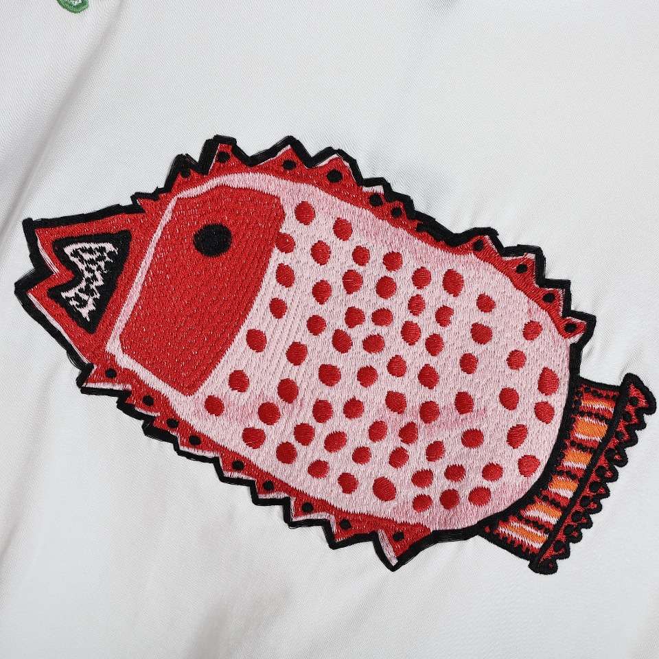 YESKICKS Louis Vuitton Sunfish Embroidery Couple T-Shirt For Unisex