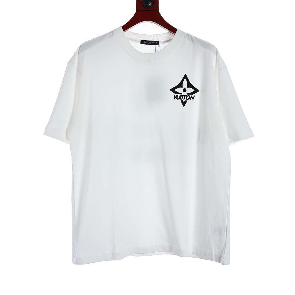 YESKICKS Louis Vuitton Foam Letter Print T-Shirt For Unisex Black And White