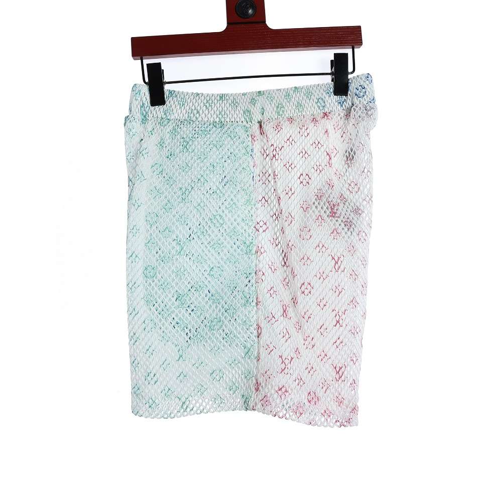 YESKICKS Louis Vuitton Monogram Gradient Mesh Shorts Pants For Unisex