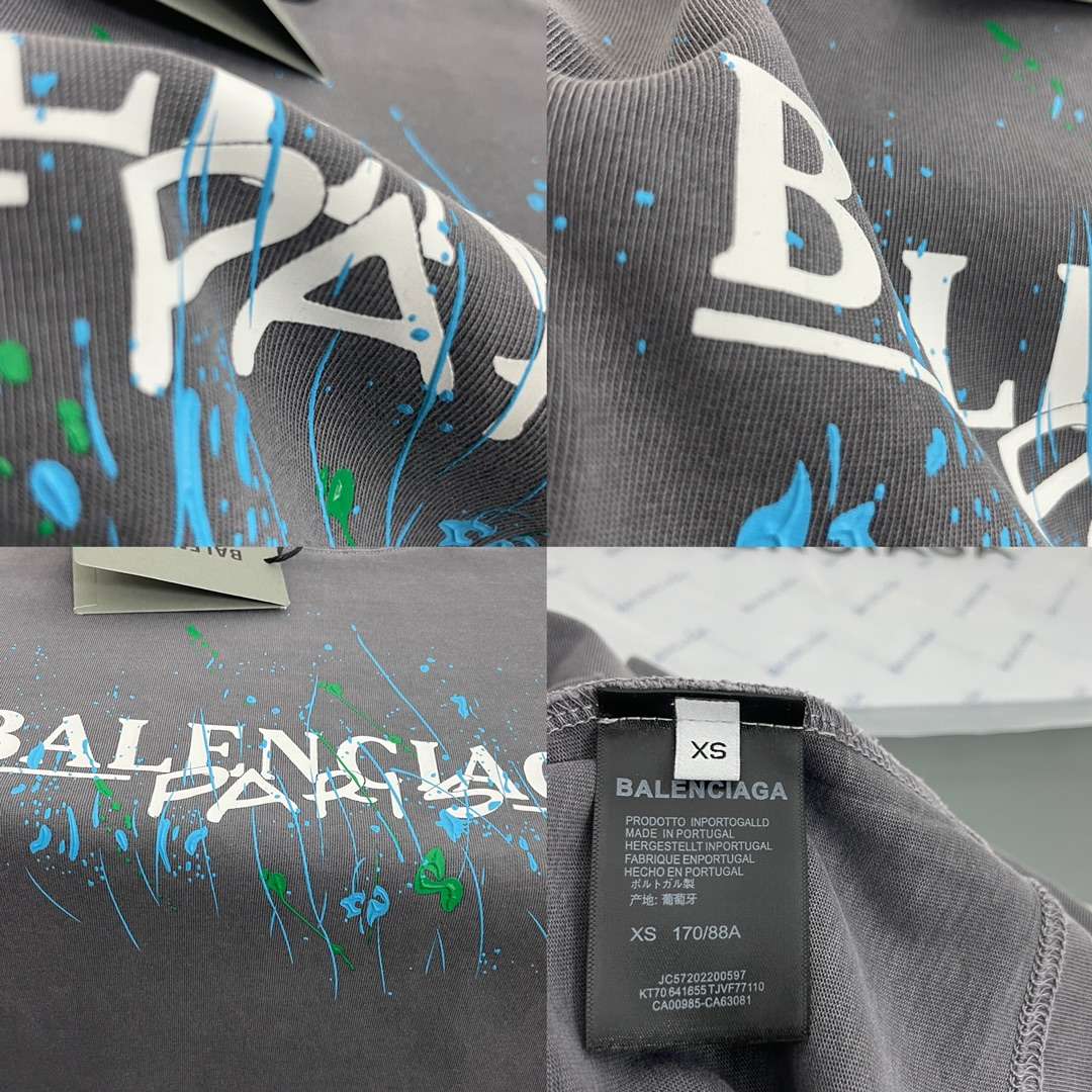 YESKICKS Balenciaga Logo Letter Pigments Print for Unisex