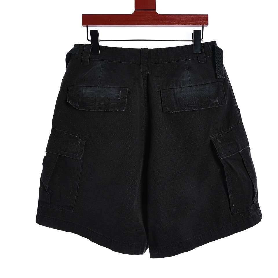 YESKICKS Balenciaga Washed Workwear Pocket Shorts Pants For Unisex