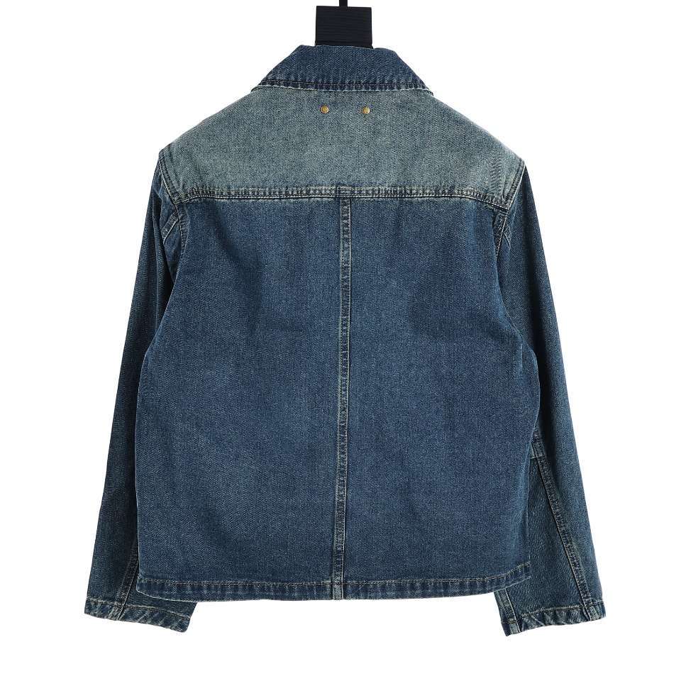 YESKICKS Louis Vuitton Embossed Denim Jacket For Unisex