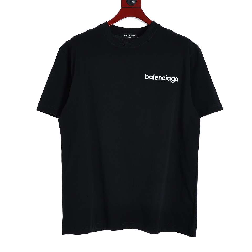 YESKICKS Balenciaga Fluorescent Green Foam Logo Pattern T-shirt for Unisex Black And White