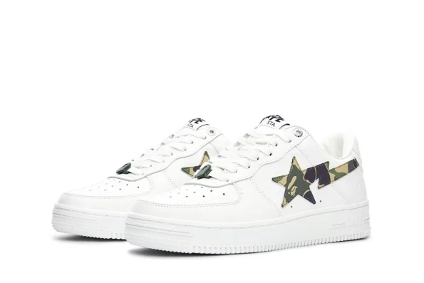 YESKICKS A Bathing Ape Bape Sta Low White ABC Camo Green (2021) Replica