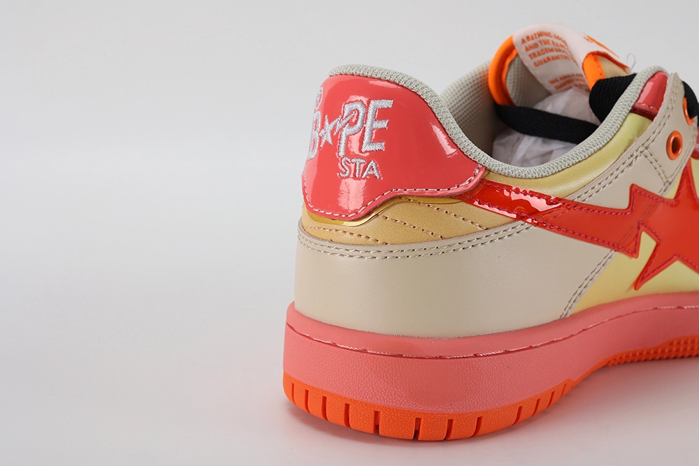 YESKICKS A Bathing Ape Bape SK8 Sta Orange Reps