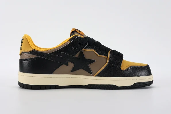 YESKICKS A Bathing Ape Bape SK8 Sta Vintage Black Yellow Replica