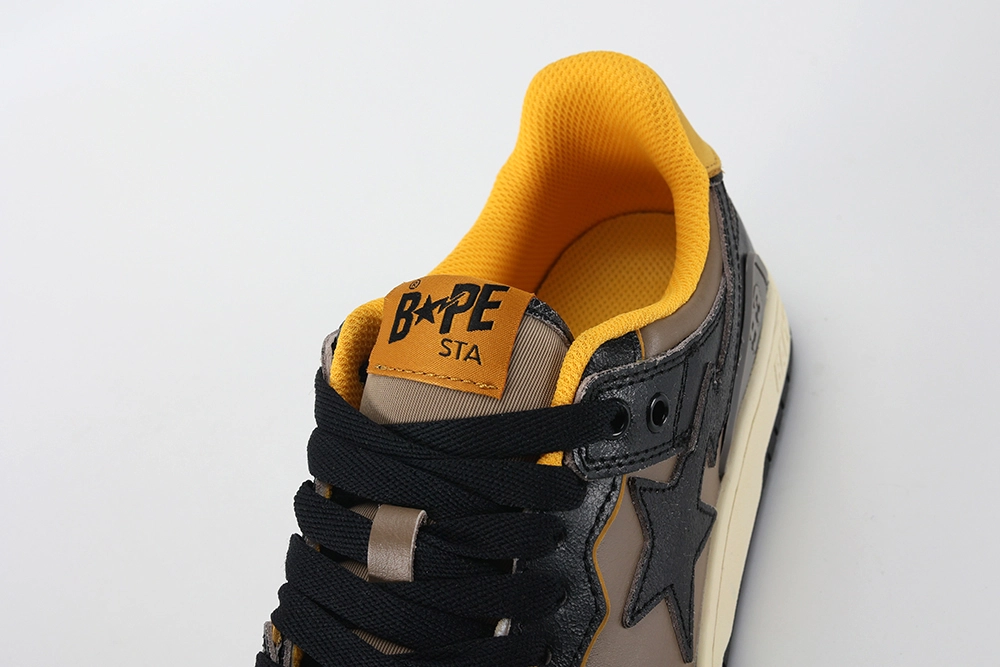 YESKICKS A Bathing Ape Bape SK8 Sta Vintage Black Yellow Replica