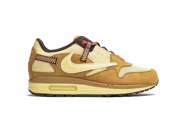 YESKICKS  Nike Air Max 1 Travis Scott Cactus Jack Wheat Lemon Drop Replica DO9392-701