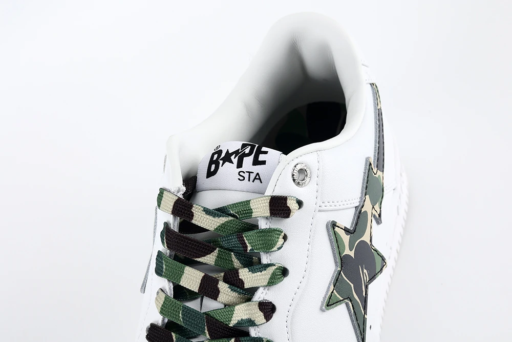 YESKICKS A Bathing Ape Bape Sta Low White ABC Camo Green (2021) Replica