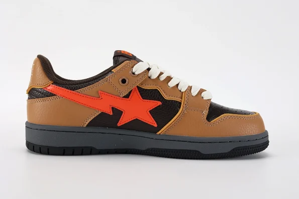 YESKICKS A Bathing Ape Bape SK8 Sta Brown Orange Replica